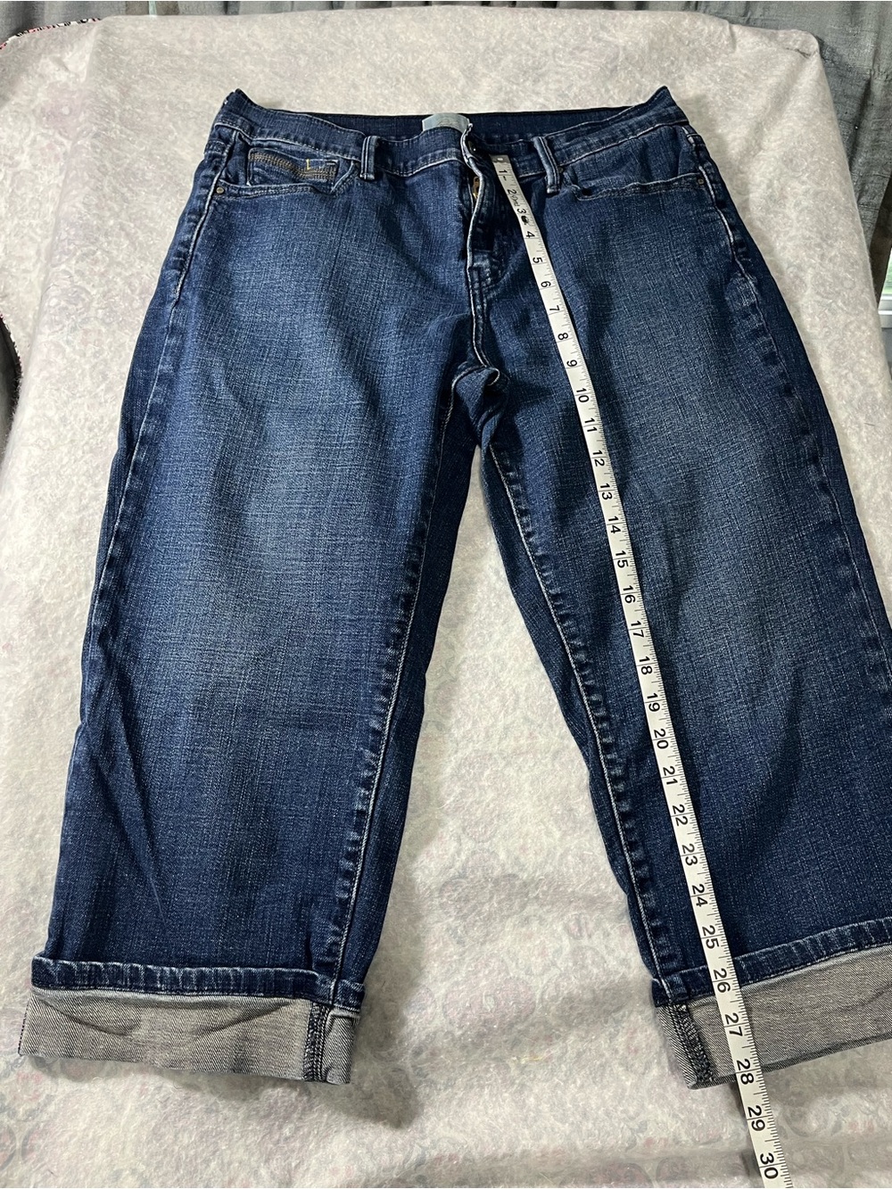 Levi's Medium Indigo Cropped Straight Jeans